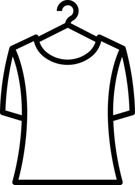 Tshirt Clothing Garment Icon Outline Style — Stock Vector