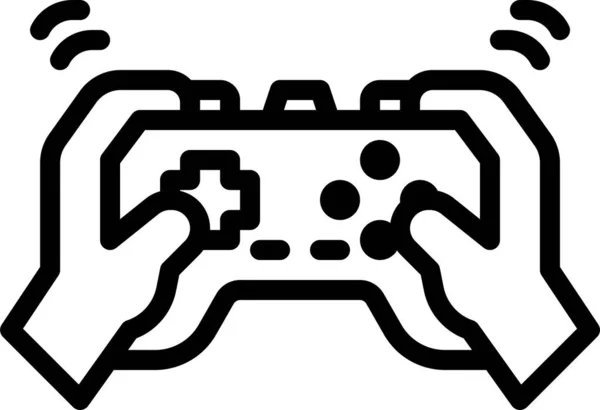 Game Gaming Relax Icon Outline Style — Stock Vector