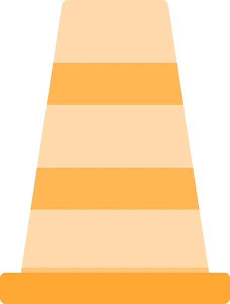 Cone Construction Tool Icon Flat Style — Stock Vector