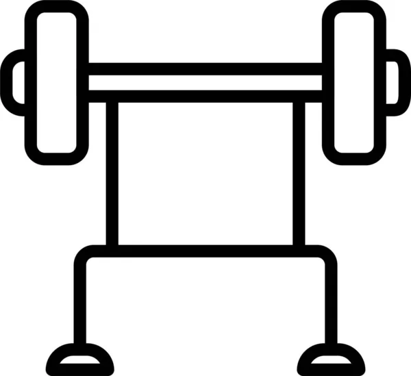 Levantamiento Pesas Gimnasio Icono Estilo Del Esquema — Vector de stock