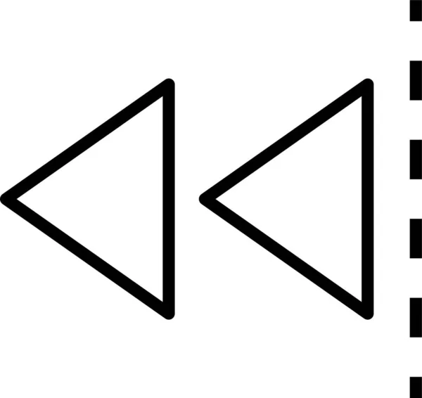 Значок Навігації Стрілкою Трикутника Стилі Контурів — стоковий вектор
