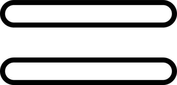 Signer Horizontalement Même Icône Dans Style Contour — Image vectorielle