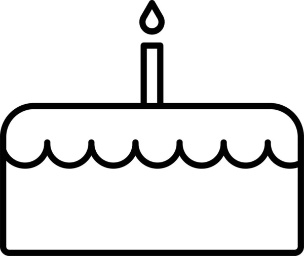Kuchen Bäckerei Kerzen Symbol — Stockvektor