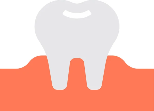 Dentista Dental Icono Médico Estilo Plano — Vector de stock