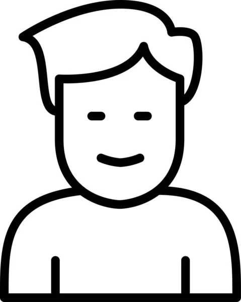 Chico Hombre Hombre Icono — Vector de stock