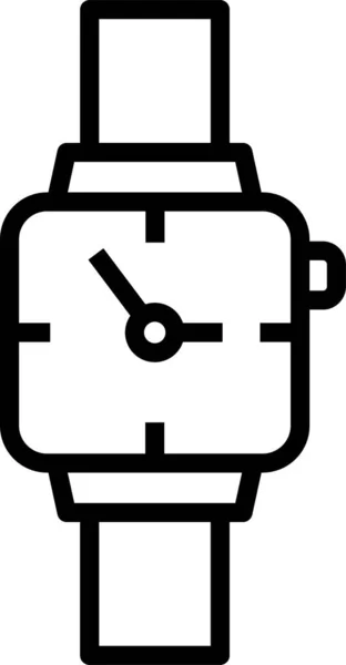 Icono Reloj Tiempo Accesorio Estilo Contorno — Archivo Imágenes Vectoriales