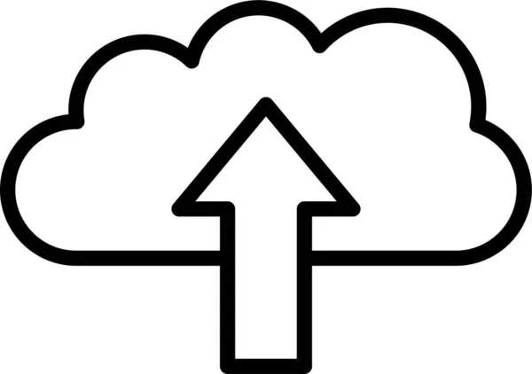 Ikona Przechowywania Danych Chmurze — Wektor stockowy