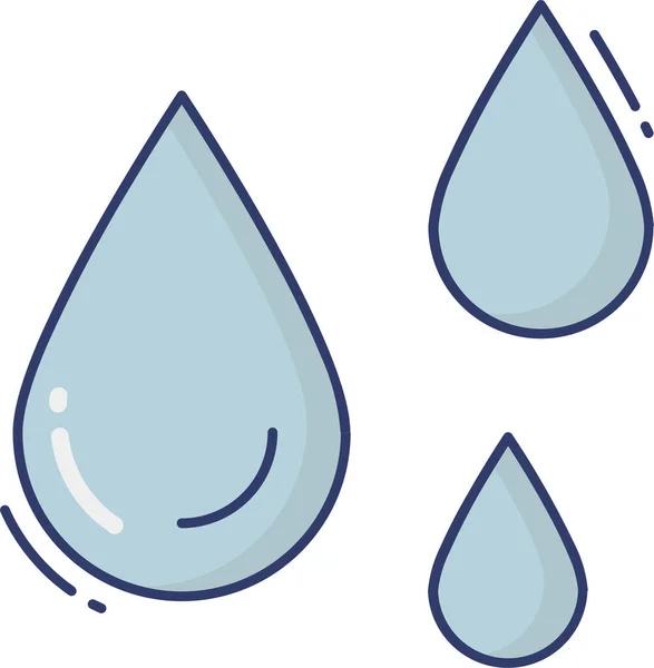 Ikona Deszczu Kropla Deszczu — Wektor stockowy
