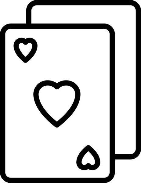 Carte Poker Jouant Icône — Image vectorielle