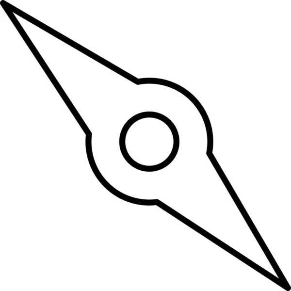 Compas Icône Nord Sud — Image vectorielle