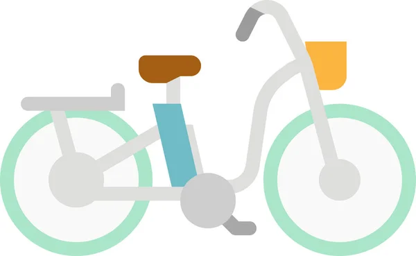 Bicicleta Bicicleta Ícone Ecologia Estilo Plano — Vetor de Stock