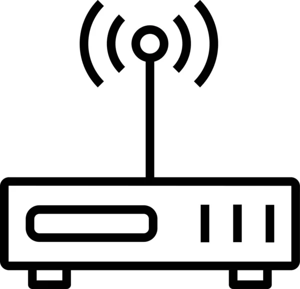 Icono Conectividad Inalámbrica Wifi Estilo Esquema — Vector de stock