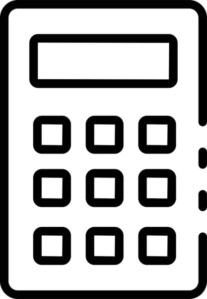 Obliczanie Technologii Ikony Matematyki Zarysie — Wektor stockowy