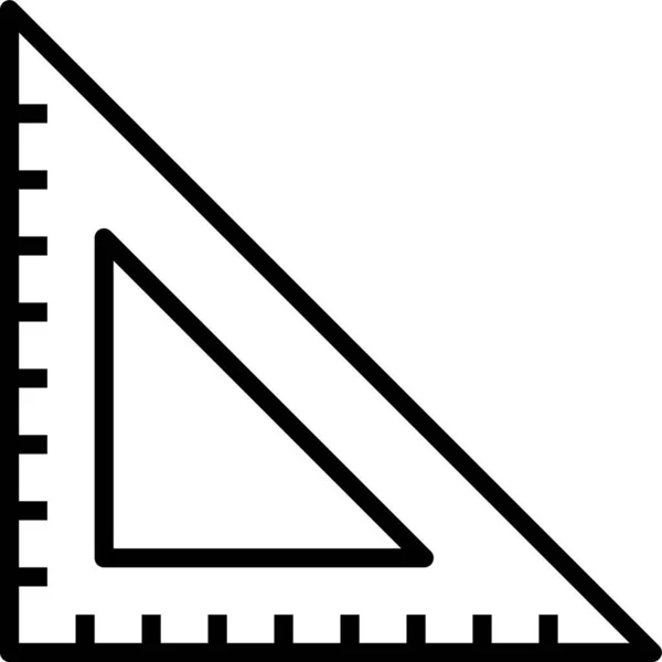Lineal Misst Zeichensymbol — Stockvektor
