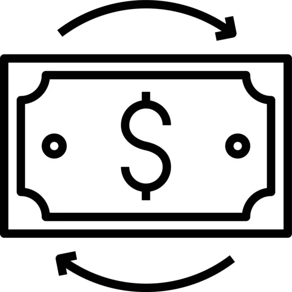 Иконка Данных Денежной Валюты Стиле Абриджа — стоковый вектор