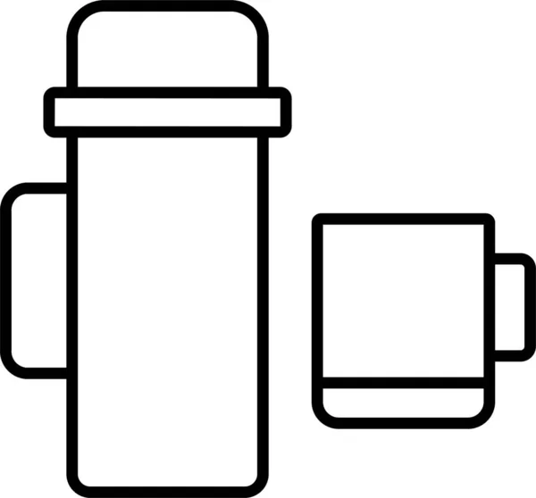 Kruik Pictogram Koffiekan — Stockvector