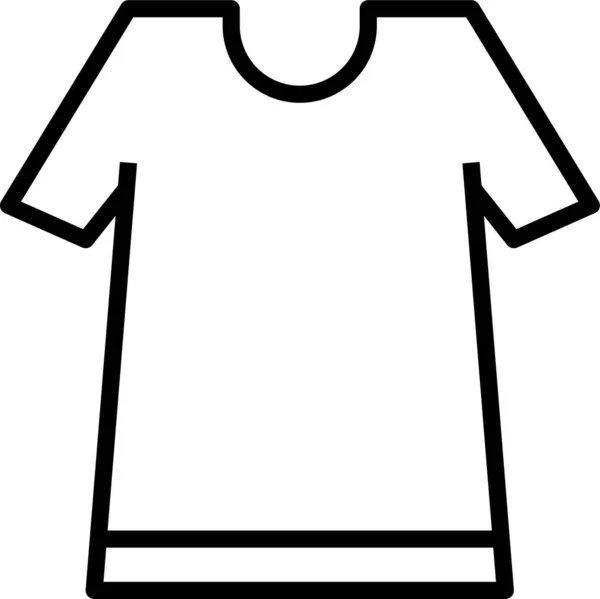 Сорочка Курта Значок Тканини Контурному Стилі — стоковий вектор