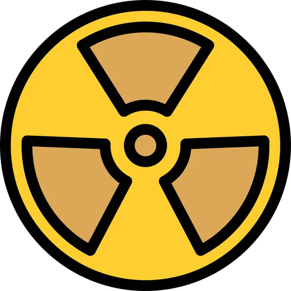Предупреждение Энергии Ядерная Икона Экологии Экологии Категории — стоковый вектор
