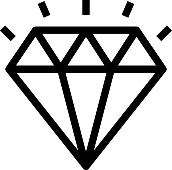 Ícone Riqueza Jóias Diamante — Vetor de Stock