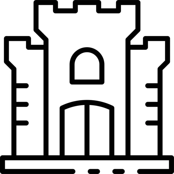 Ikona Budovy Hradního Monumentu — Stockový vektor