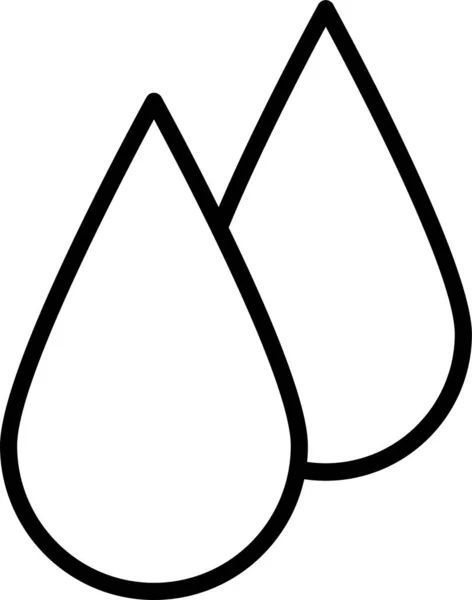 Icono Líquido Gota Agua Estilo Contorno — Vector de stock