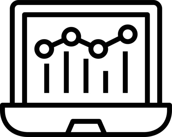 Ícone Portátil Tecnologia Laptop — Vetor de Stock