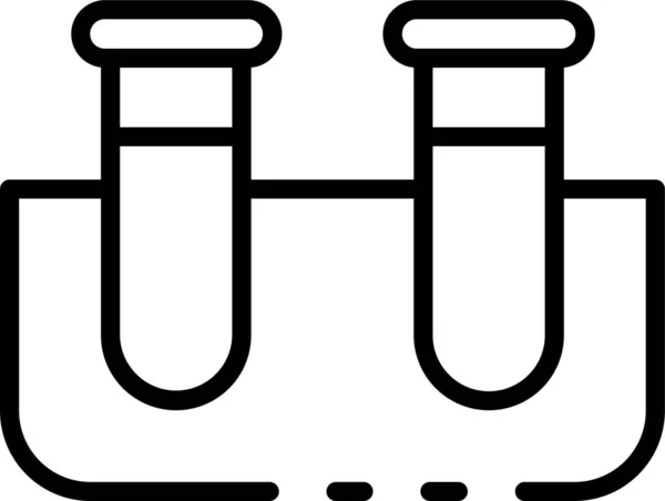 Test Tube Chemie Icoon — Stockvector