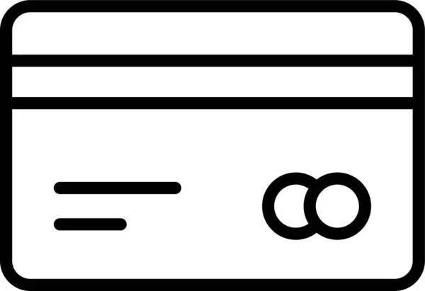 Значок Кредиту Дебетової Картки Стилі Контур — стоковий вектор