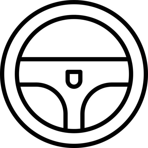 方向盘车图标 轮廓样式 — 图库矢量图片