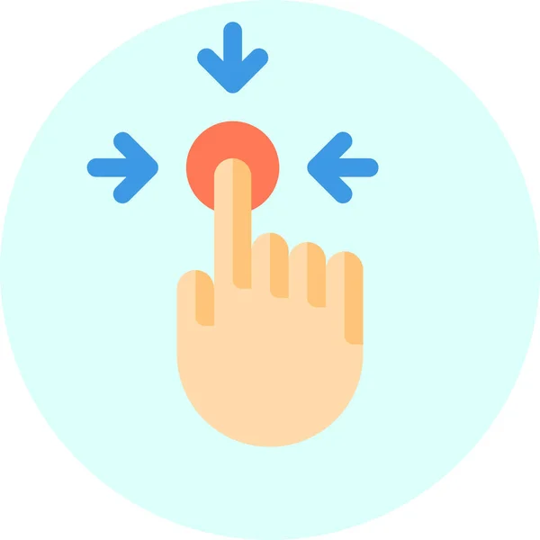 Gesture Mobile Screen Icon Flat Style — Stock Vector