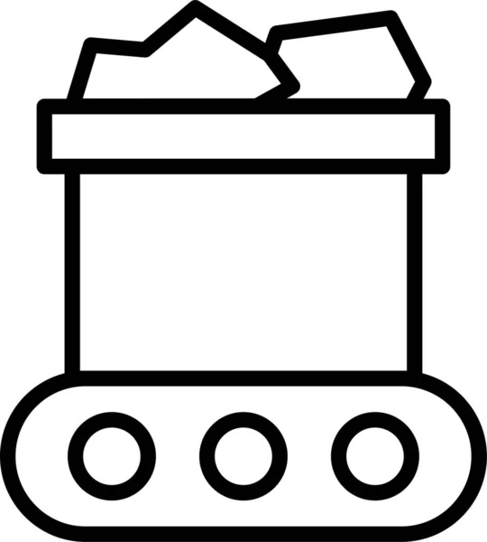 Значок Трамвайного Транспорту Контурному Стилі — стоковий вектор