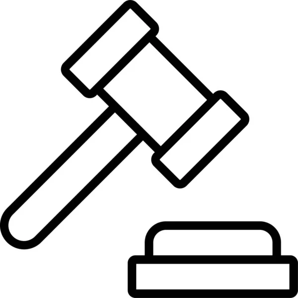 Юридична Ікона Суду — стоковий вектор