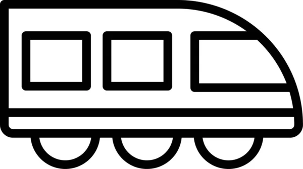 Иконка Железнодорожного Мотора Стиле Абриджа — стоковый вектор