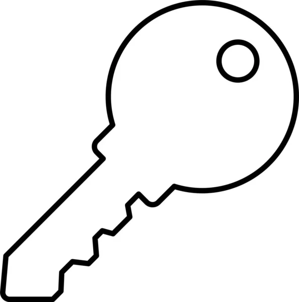 Nyckel Passerkort Ikon — Stock vektor