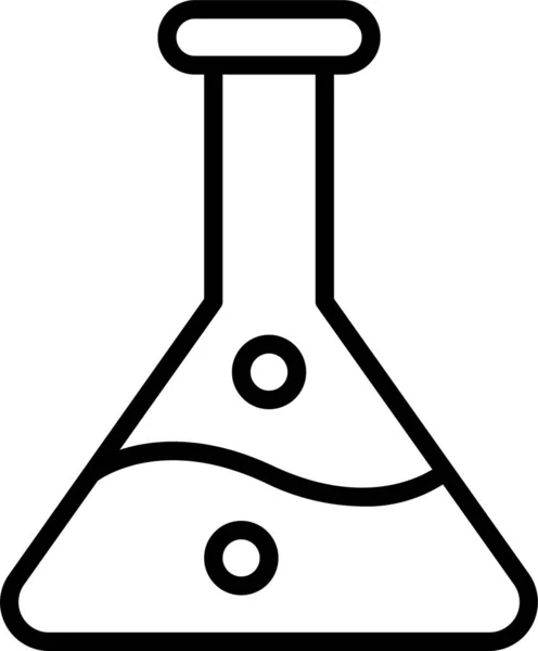 Erlenmeyer Test Tube Icon Outline Style — Stock Vector