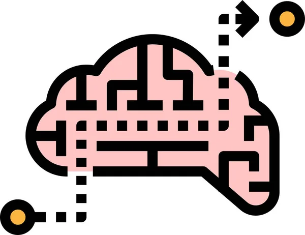Hjärna Brainstorming Kreativitet Ikon Marknadsföring Seo Kategori — Stock vektor