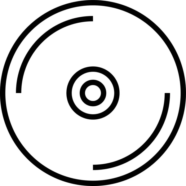 Значок Компакт Диска Dvd Стиле Абриджа — стоковый вектор