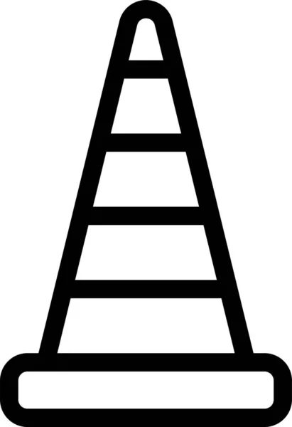 轮廓型锥形施工工具图标 — 图库矢量图片