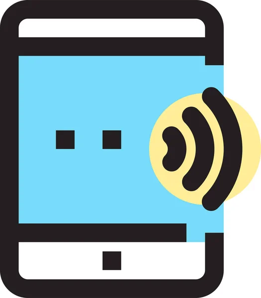 App Επικοινωνία Κινητό Εικονίδιο Στυλ Γεμάτο Περίγραμμα — Διανυσματικό Αρχείο