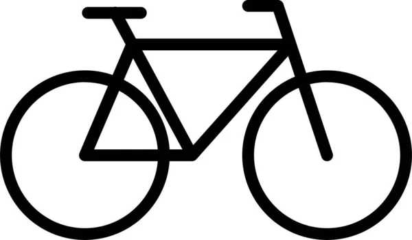 Icône Véhicule Transport Cycliste Dans Style Contour — Image vectorielle