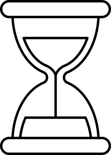 Sand Clock Hourglass Icon Outline Style — Stock Vector