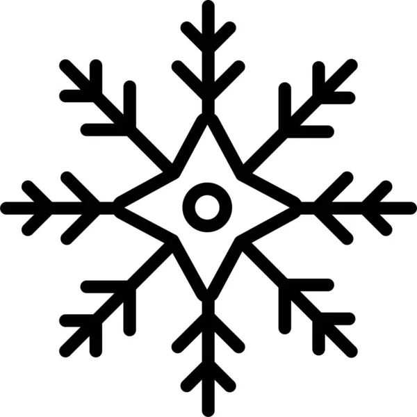 Neve Inverno Freddo Icona — Vettoriale Stock