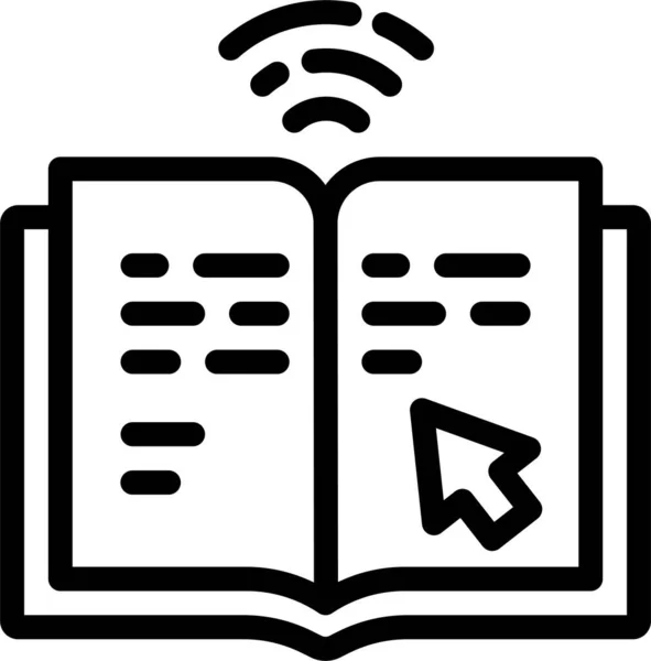 Икона Электронного Книжного Образования Категории Образование Школа Обучение — стоковый вектор