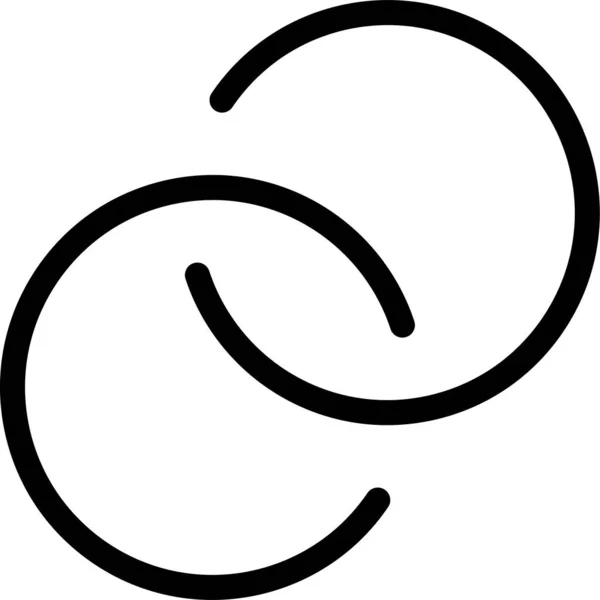 Cercle Créer Une Icône Lien Hypertexte Dans Style Contour — Image vectorielle