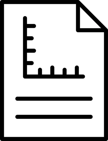 Ikona Listu Papíru Stylu Osnovy — Stockový vektor