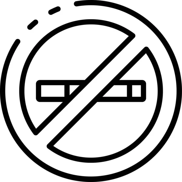 Fumar Icono Prohibido — Vector de stock