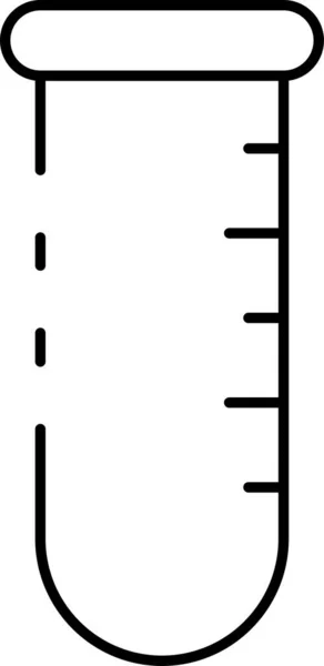 Prueba Laboratorio Icono Química Estilo Esquema — Vector de stock