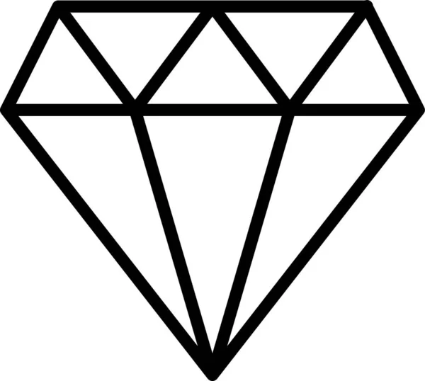 Diamanten Juweel Mode Icoon — Stockvector