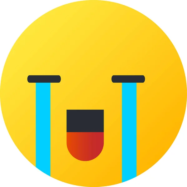 Avatar Weint Emoji Symbol Flachem Stil — Stockvektor