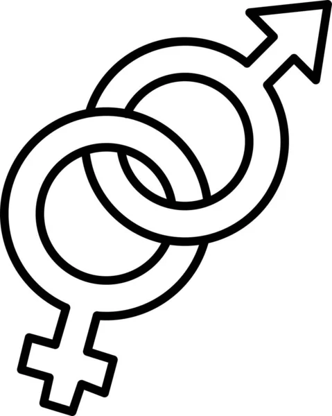 Sexe Féminin Icône Sexe — Image vectorielle